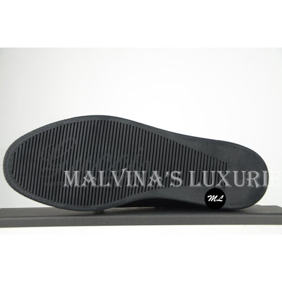 GUCCI SNEAKERS BLACK LEATHER HIGH TOP STUDDED SHOES sz 9.5G / converts to US 10 - Picture 11 of 12